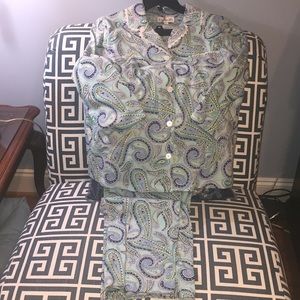 Kim Rogers Blue Paisley Pajamas